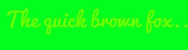 Image with Font Color 6BFF00 and Background Color 00FF1C